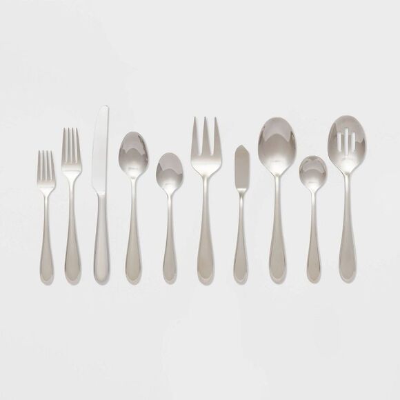 Threshold Signature Other - Open Box - 45pc Luxor 18/10 Stainless Steel Flatware Set - Th Stainless Steel